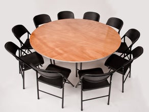 Set Banketttisch und 10x Bankettstuhl / Klappstuhl