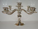 Kerzenleuchter,  5-armig - versilbert, Höhe ca. 35 cm