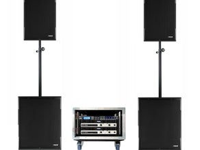 Premium Beschallungsanlage, Profi PA Anlage von 20 bis zu 200 Personen - Hochwertiges Soundsystem mit 3,5KW