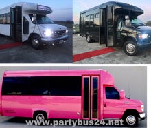 Partybus, Schulbus, kostenlose Getränke und roter Teppich incl., Tanzstange! Zudem dürfen Sie kostenlos eigene Getränke mitbringen! Wählen Sie zwischen schwarz, weiß und pink!