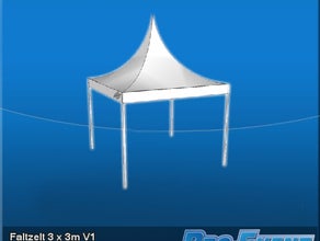 Faltzelt 3 x 3m V1