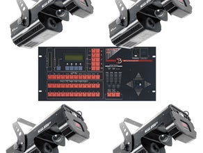 Komplettset mit 4x Robe DJ Scan 250 XT und JB Lighting 1612 Controller