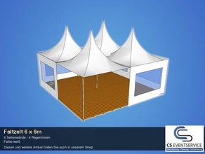Faltzelt 6 x 6m mit Zeltboden Partyzelt Festzelt Ruckzuck Pavillon