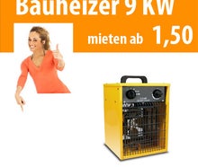 9 KW Elektroheizer Heizung Bauheizung mobil Heizlüfter Heizgebläse Gebläse Wärme Baustelle Bauheizer Heizer elektrisch