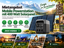 Mobile Powerstation (Akku) mit 400 Watt Solarpanel