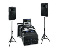 Musikanlage inkl. 2 Lautsprecher und DJ-Rack mit CD-Player, Mischpult, Funkmikrofon