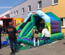 Hüpfburg Dino mit Rutsche