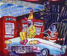 Gasoline - Kulisse, Karneval, Clown, Tankstelle