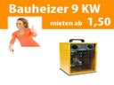 9 KW Elektroheizer Heizung Bauheizung mobil Heizlüfter Heizgebläse Gebläse Wärme Baustelle Bauheizer Heizer elektrisch - Galerie - Bild 1