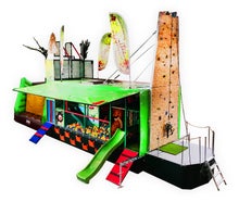 Crazy Jungle 3in1  Spielmobil, Kletterwand, Ninja-Freefall-Jump for Kids
