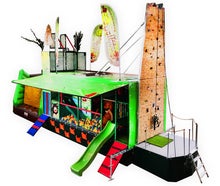 Crazy Jungle 3in1 Spielmobil, Kletterwand, Ninja-Freefall-Jump for Kids