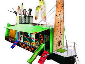 Crazy Jungle 3in1 Spielmobil, Kletterwand, Ninja-Freefall-Jump for Kids