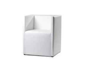 Loungesessel / Cocktailstuhl / Clubsessel QUBIC1 in weiß