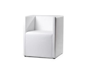 Loungesessel / Cocktailstuhl / Clubsessel QUBIC1 in weiß