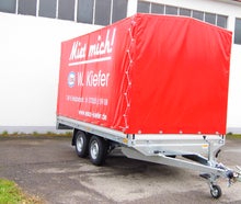 Tandem Hochlader mit Plane und Spriegel 2700 kg Gesamtgewicht
