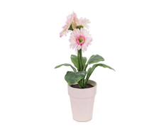 Gerbera-Kunstblumen Pink 6er Set mieten – Miettisch, Eventtisch, Veranstaltungstisch, Partytisch