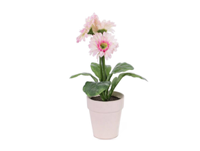 Gerbera-Kunstblumen Pink 6er Set mieten – Miettisch, Eventtisch, Veranstaltungstisch, Partytisch