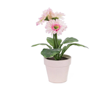Gerbera-Kunstblumen Pink 6er Set mieten – Miettisch, Eventtisch, Veranstaltungstisch, Partytisch