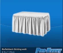 Buffetttisch Skirting weiss