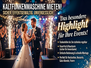 Kaltfunkenmaschine – Der spektakuläre Funken-Effekt für Hochzeiten, Geburtstage & Events