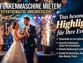 Kaltfunkenmaschine – Der spektakuläre Funken-Effekt für Hochzeiten, Geburtstage & Events