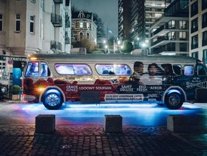 "Independence Greyhound Bus" historischer Greyhound Bus von 1948.cooler geht nicht