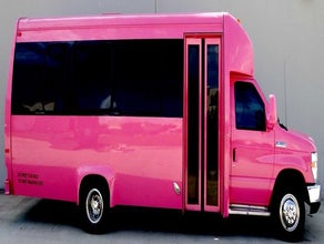 Partybus pink, Schulbus, roter Teppich und Getränke kostenlos incl., Tanzstange! Zudem dürfen Sie kostenlos eigene Getränke mitbringen!