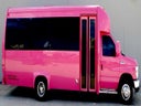 Partybus pink, Schulbus, roter Teppich und Getränke kostenlos incl., Tanzstange! Zudem dürfen Sie kostenlos eigene Getränke mitbringen!