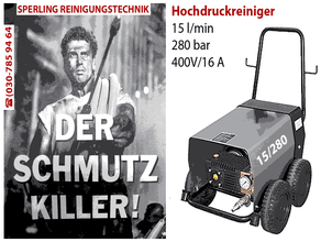 280bar Kaltwasser-Hochdruckreiniger für die professionelle Reinigung