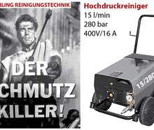 280bar Kaltwasser-Hochdruckreiniger für die professionelle Reinigung