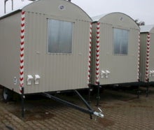 Bauwagen 1 Achser, Langsamläufer bis 25 kmh, 3,50m Länge