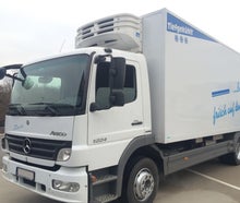 Mercedes Benz Atego 1224, Kühlkoffer mit 2 Kammern, Tiefkühler, Kühlfahrzeug, mit Ladebordwand 1500 kg Nutzlast zur Langzeitmiete, 71634 Ludwigsburg, 12 Tonner Kühllaster, Tiefkühl-LKW, Lebensmitteltransport, Kühlfahrzeuge zur Mietevon 3,5 t bis 12 t,