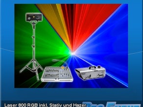 Laser 800 RGB inkl, Stativ und Hazer