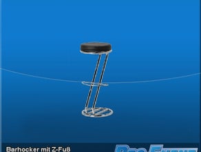 Barhocker Z-Fuss schwarz