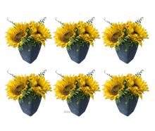 Sonnenblumen 6er Set mieten – Miettisch, Eventtisch, Veranstaltungstisch, Partytisch, Tischzubehör