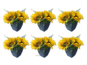 Sonnenblumen 6er Set mieten – Miettisch, Eventtisch, Veranstaltungstisch, Partytisch, Tischzubehör