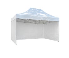 6x4m Faltpavillon Zelt mieten | Eventzelt Partyzelt Wetterschutz | weißes Pop-up Pavillon für Hochzeit, Geburtstag, Firmenfeier