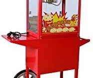 Profi Popcornmaschine mit Wagen Popcornmaker XXL Fun Food Event Party Messe frisches warmes Popcorn