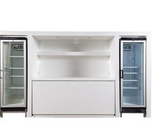 Rückwand für Lacktheke weiß