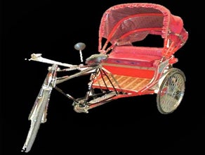Rikscha, Fahrrad, China, Original, Nostalgisch, Japan, Event, Dekoration