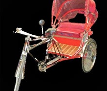 Rikscha, Fahrrad, China, Original, Nostalgisch, Japan, Event, Dekoration