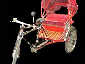 Rikscha, Fahrrad, China, Original, Nostalgisch, Japan, Event, Dekoration