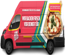 Pizzavan Foodtruck Autark + vorproduzierte neapolitanische Pizza