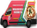 Pizzavan Foodtruck Autark + vorproduzierte neapolitanische Pizza