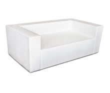 Loungesofa / Couch / 2-Sitzer Kunstleder QUBIC2 in weiß