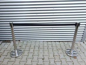 Personenleitsystem Chrom Abgrenzungsständer Absperrung Gurt