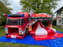 Hüpfburg Feuerwehr mit Rutsche mieten