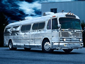 "Independence Greyhound Bus" historischer Greyhound Bus von 1948.cooler geht nicht