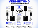 Professionelle PA-Anlage / Musikanlage mieten – Party-Paket mit 2× 18″-Subwoofern für bis zu 200 Personen