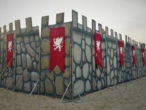 Mittelalter Drachen  Fahnen - Ritter Fahnen